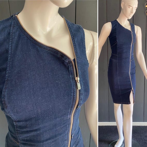salsa denim dress Salsa jeans Push In Secret Denim sleeveless short dress Blue| Dressinn