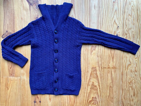 Vintage 60/70s men's/unisex vest/cardigan in hand… - image 10