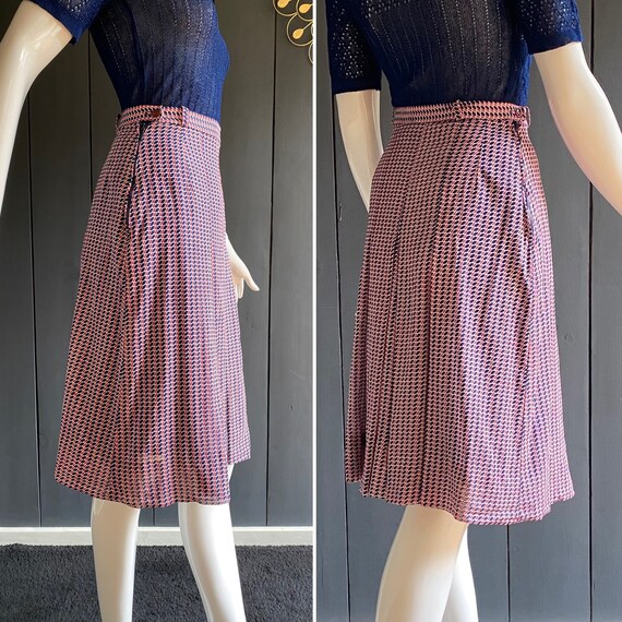 Vintage 60s hand-sewn skirt flared cut with hollo… - image 5