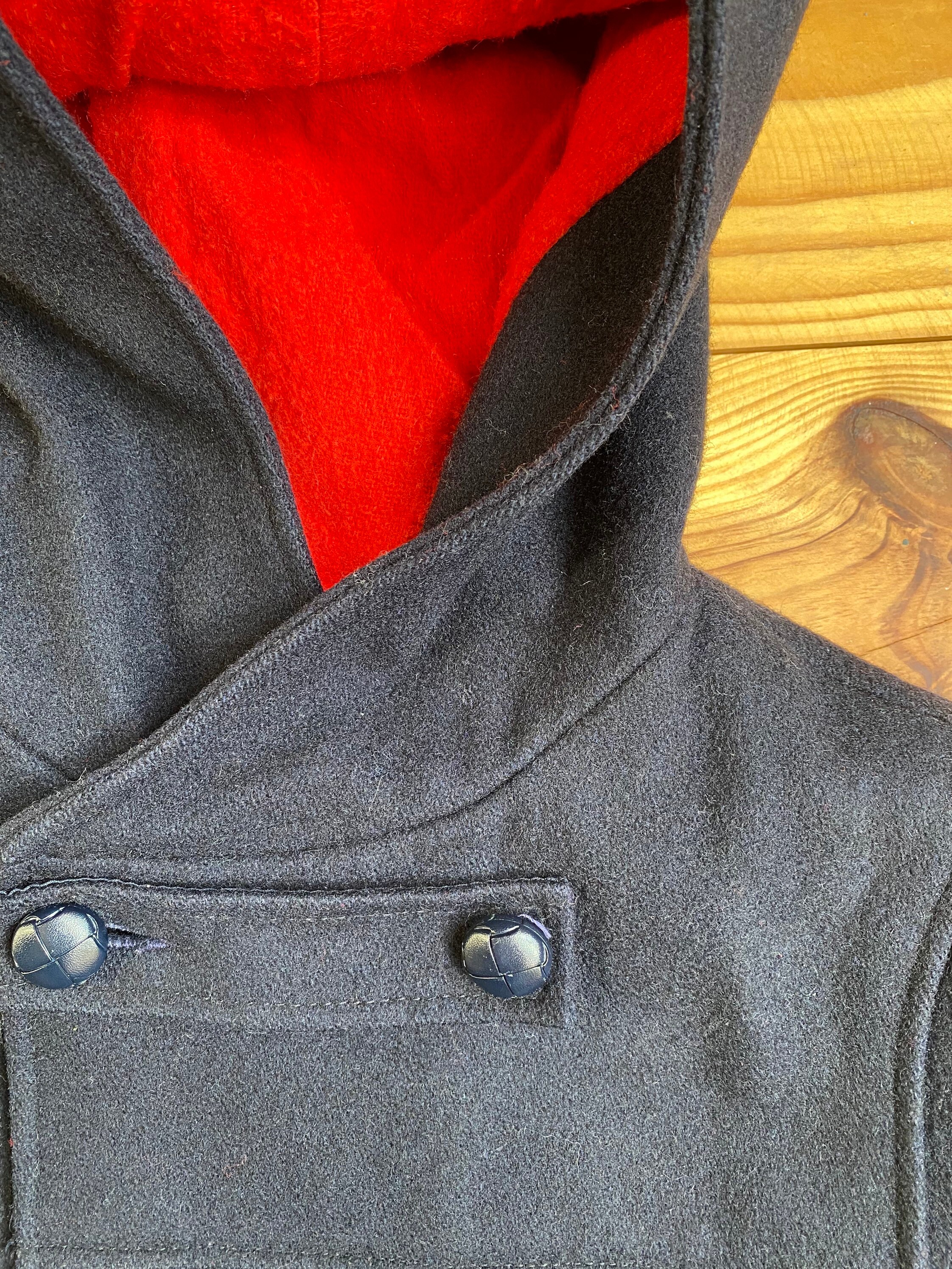 ジャケット・アウター 1950's Vintage  Navy Duffle Coat Vintage 70s Navy Blue Wool Duffle Coat/peacoat/sailor Coat