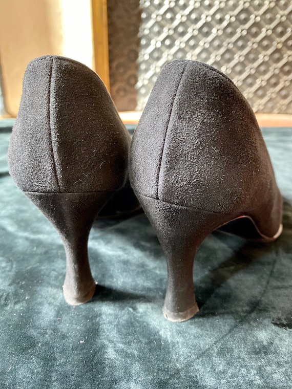 Escarpins Charles Jourdan Daim Noir - Taille 10 - Occasion