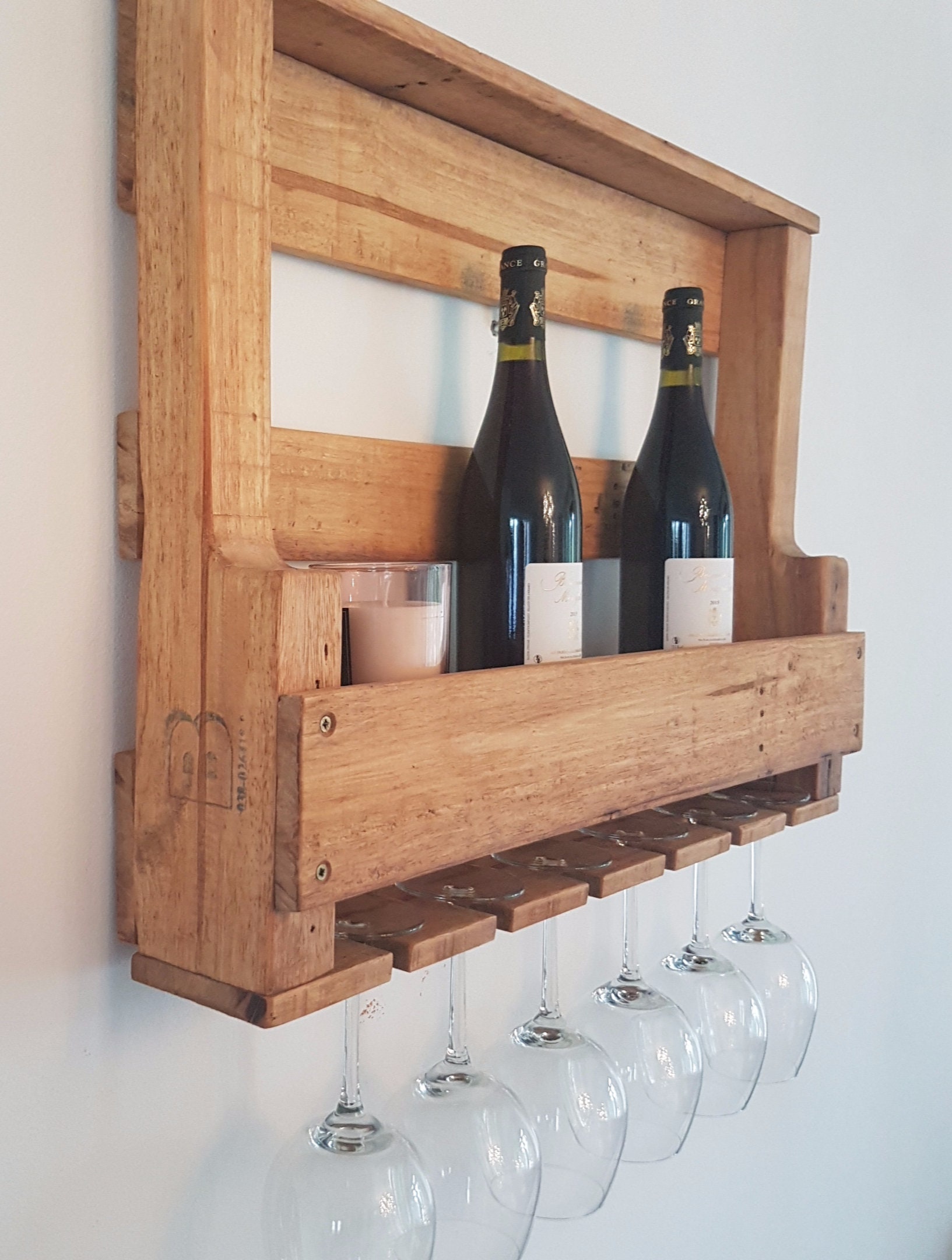 Weinregal Paletten Palettenregal Upcycling Weinregal Etsy