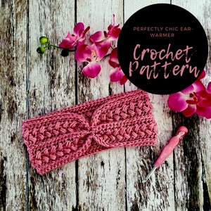 Patrón de crochet para calentar orejas perfectamente elegante