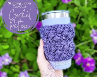 Skipping Stones Cup Cozy Crochet Pattern, Cozy, Cozy Pattern, Coffee Cozy, Tea Cozy, Crochet Cozy, Cozy Cup