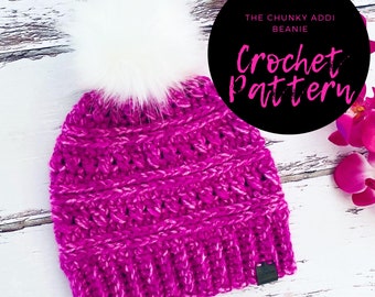 The Chunky Addi Beanie Crochet Pattern