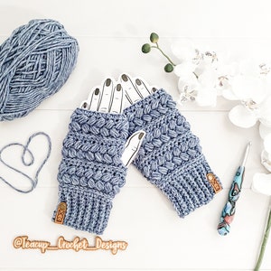 Perfectly Chic Fingerless Gloves, Crochet Pattern image 6