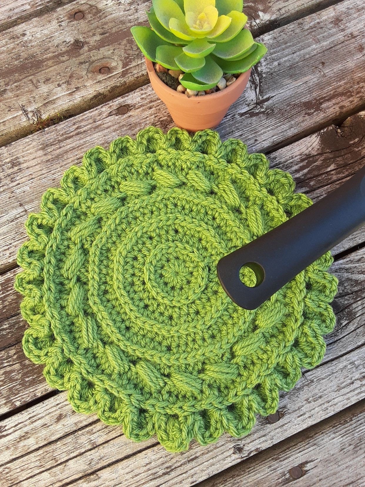 Dainty Puff Potholder Crochet Pattern Crochet Potholder Home Etsy