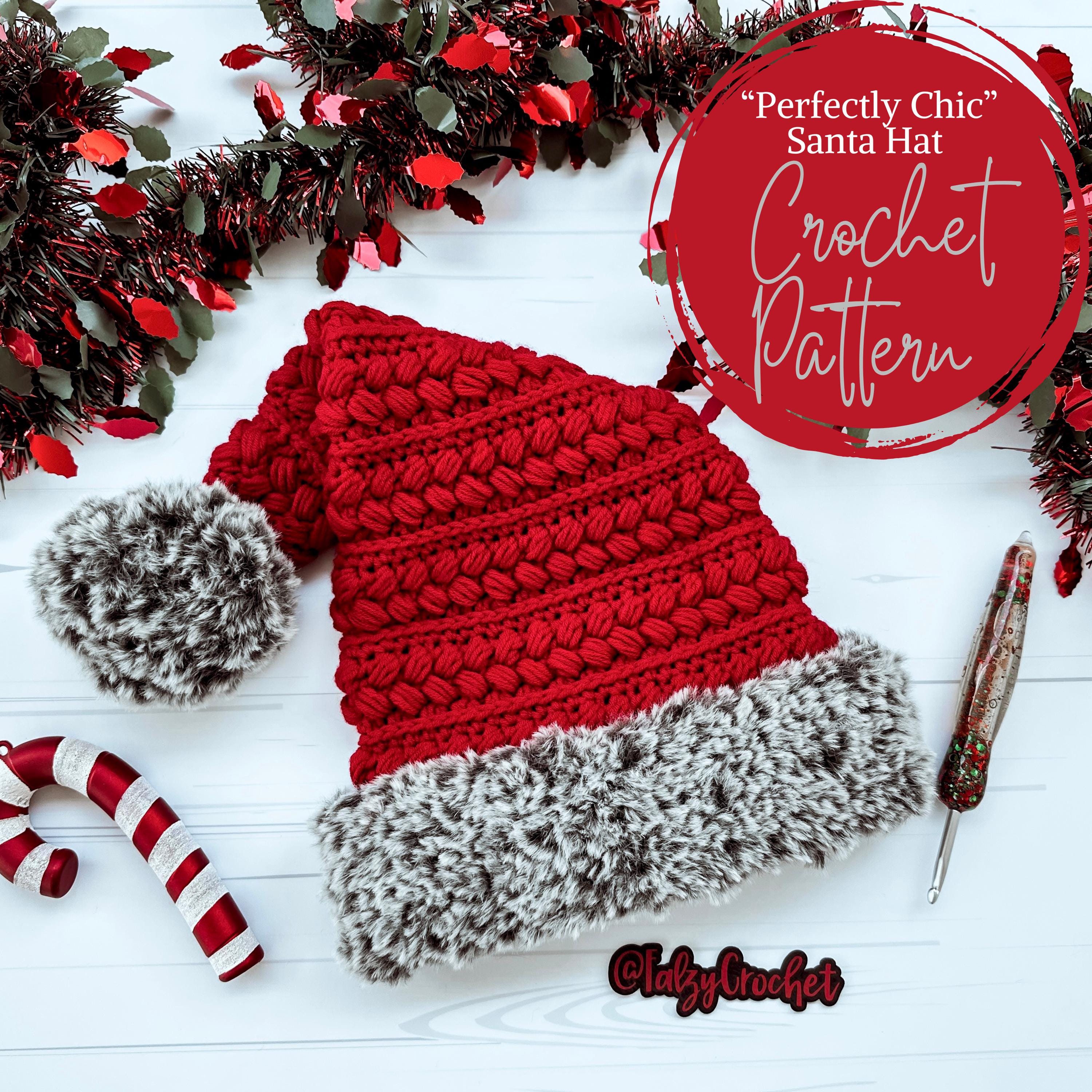 30 Santa Hat Crochet Patterns for Festive Photos, Costumes, and Cozy Holiday Makes 3 Perfectly Chic Santa Hat Crochet Pattern