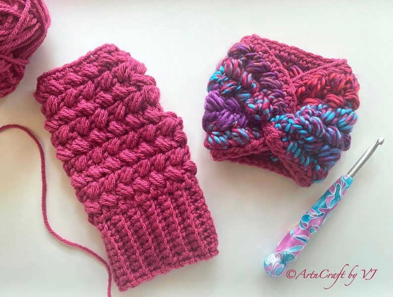 Sweet Bean Fingerless Gloves Crochet Pattern image 7