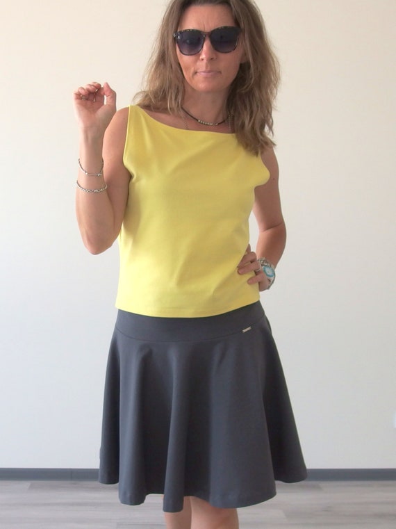 skirt flared with yoke MILANIA size 36-52
