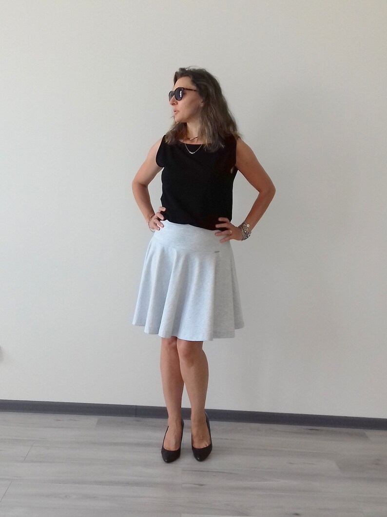 skirt flared with yoke MILANIA size 36-52