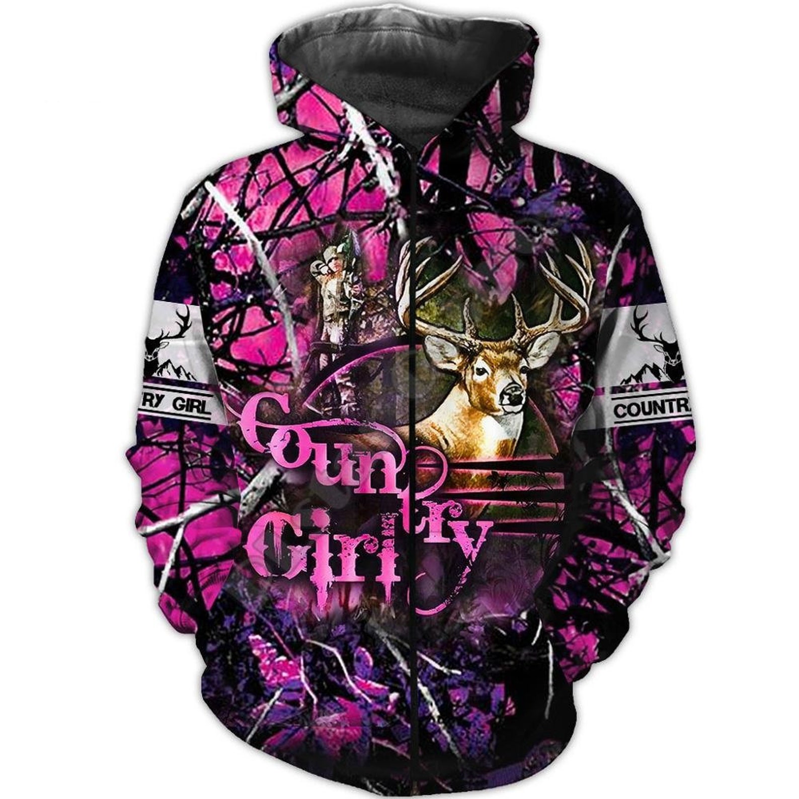 Deer hunting hoodie hooded Unisex Trendy Hip Warm Winter Etsy