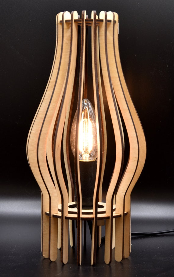 Wooden lamp - Amphora
