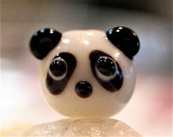 1 pièce de perle de verre Panda, perle de verre