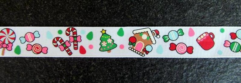 Grosgrain, Webband, Weihnachts Ripsband, 22 mm ribbon Bild 2