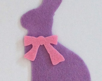 20 pieces felt bunny with bow,large