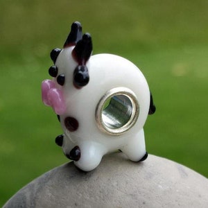 1 piece Lampwork cow-bead, Murano glass beads image 3