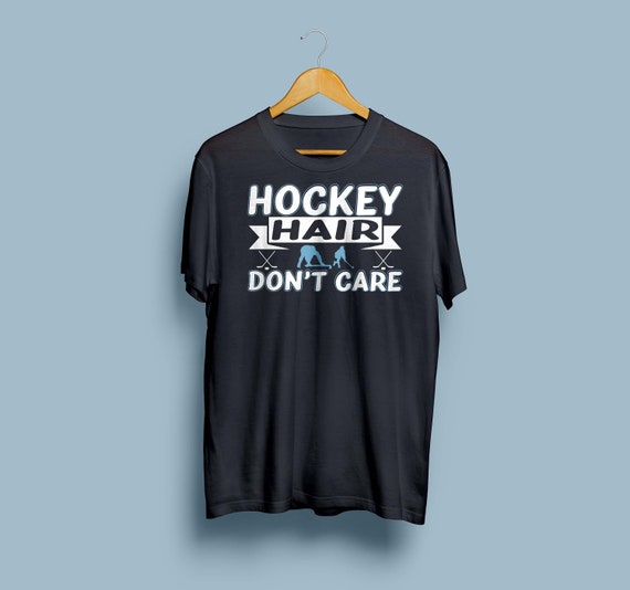 Hockey Hair Don T Care Svg Ai Png Etsy