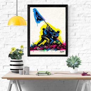 Iwo Jima Pop Art-tryck | JayJay Graffiti Street Art (digital nedladdning)