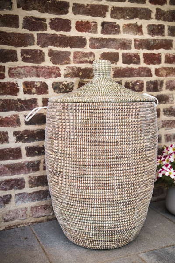Witte Afrikaanse Fairtrade Zeegras Wasmand Uit Senegal 80 Cm. Etsy UK