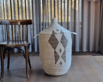 Afrikaanse wasmand traditional handgemaakte Zeegras fairtrade mit Sterlingsilber aus Senegal