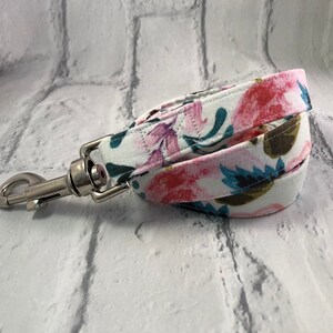 Handmade Dog Lead/Leash, Watercolour Floral