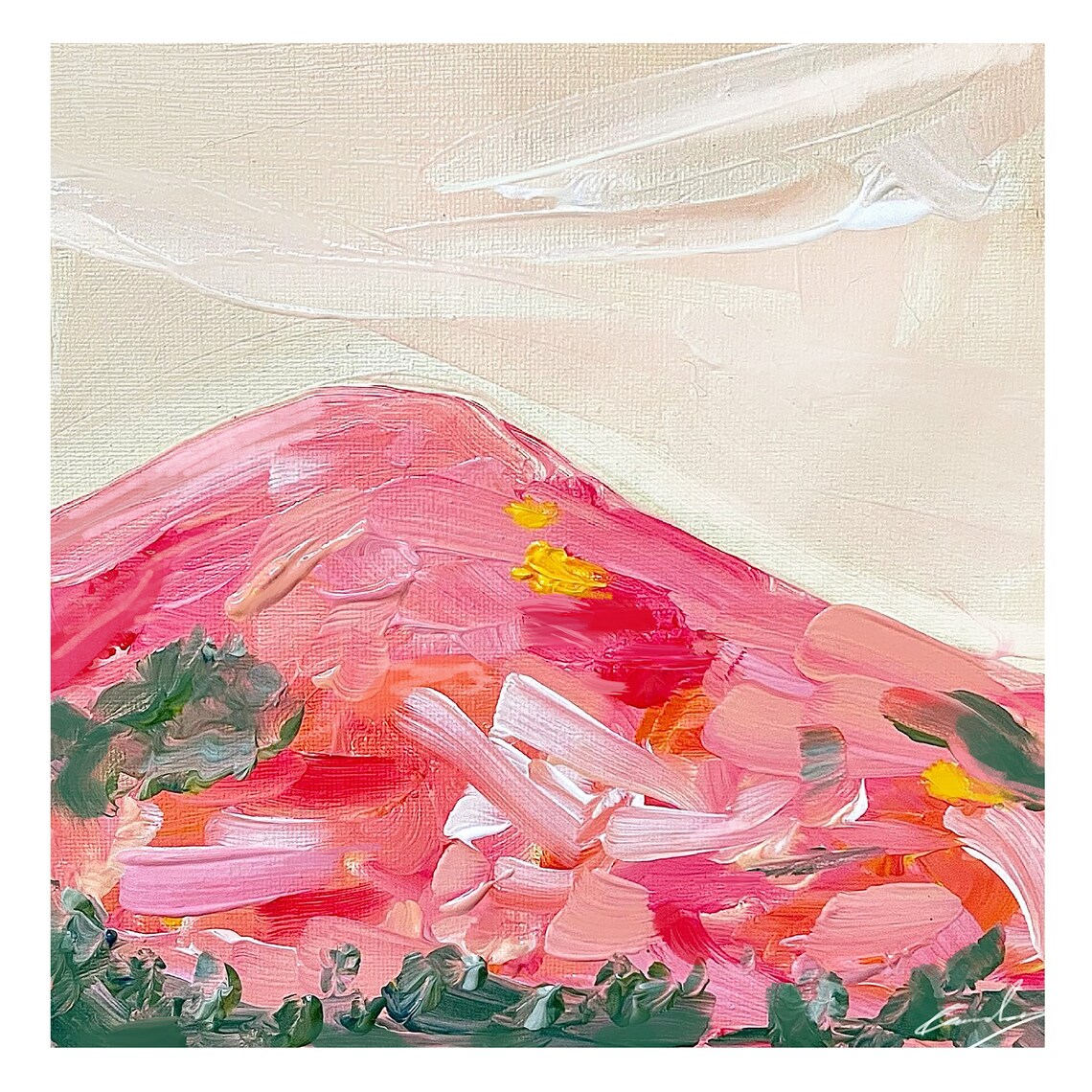 Pink Sea Foam Abstract Art PRINT Limited Edition Print Etsy