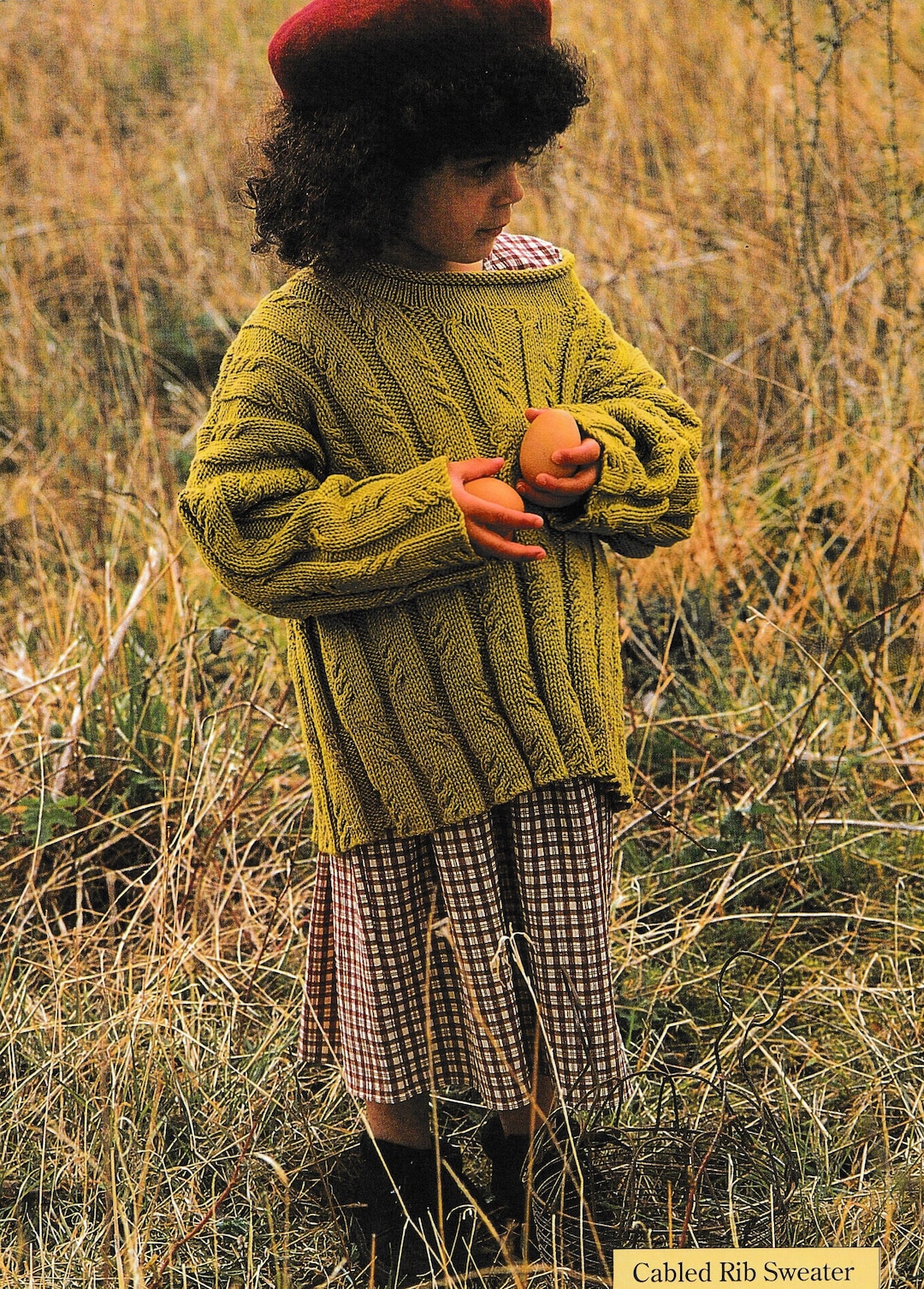 Vintage Debbie Bliss Knitting Pattern Cable Rib Sweater Childrens PDF