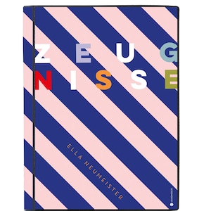 Personalsierte Zeugnismappe "Dopamin Dekor", Geschenk zur Einschulung & Schulstart, A4 Sichtbuch mit Namen