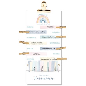 Speiseplan - personalisiert - Regenbogen