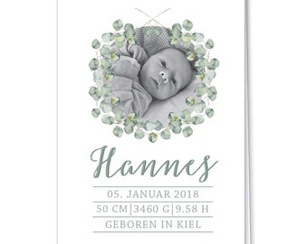 Dankeskarte : Geburtskarte Hannes