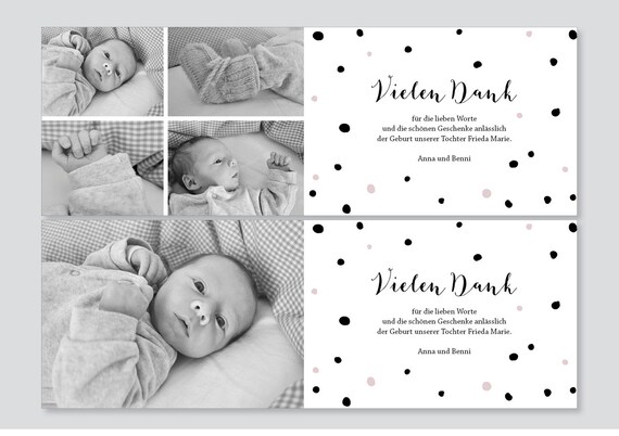 Baby Cards Birth Card Frieda