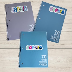 Personalized School Supply Stickers: Custom Name Vinyl Labels