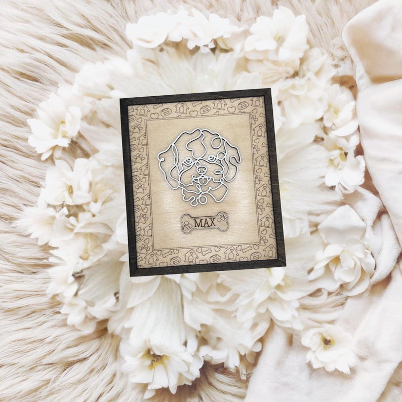 Personalized Breed Dog Frame Wooden Custom Dog Frame Etsy