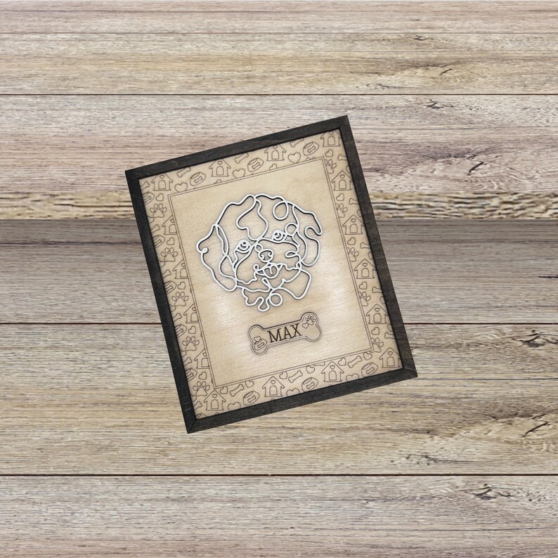 Personalized Breed Dog Frame Wooden Custom Dog Frame Etsy