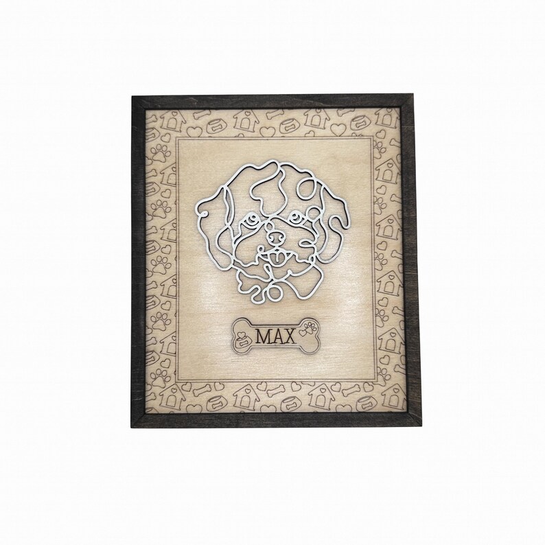 Personalized Breed Dog Frame Wooden Custom Dog Frame Etsy