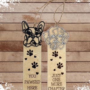 Personalized Dog Breed Bookmark - Custom Wooden Engraved Bookmark