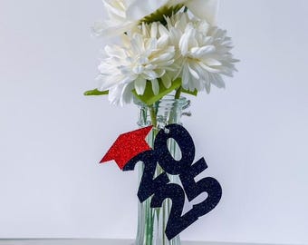 2025 Graduation Tags, Class of 2025, 2025 Mason Jar Tags, Graduation Table Centerpiece, Graduation Cutouts, Graduation party decoration 2025