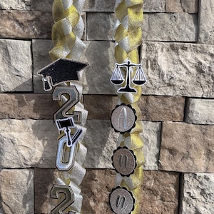 Custom Graduation Lei Law, Nurse, Lei Promotion Graduation Ribbon, Lei 2025 Senior graduation, Lei Senior Night, Gift Lei Braided Ribbon