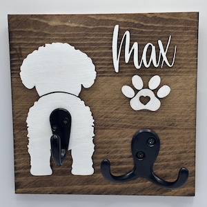 Personalized Dog Butt Leash Holder: Custom Paw Print Pet Gift