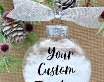 Benutzerdefiniertes Design Weihnachtsverzierung, personalisierte Verzierung, personalisierter Text, Ihr Design hier, benutzerdefinierte Verzierung, Andenken, Weihnachtsgeschenk