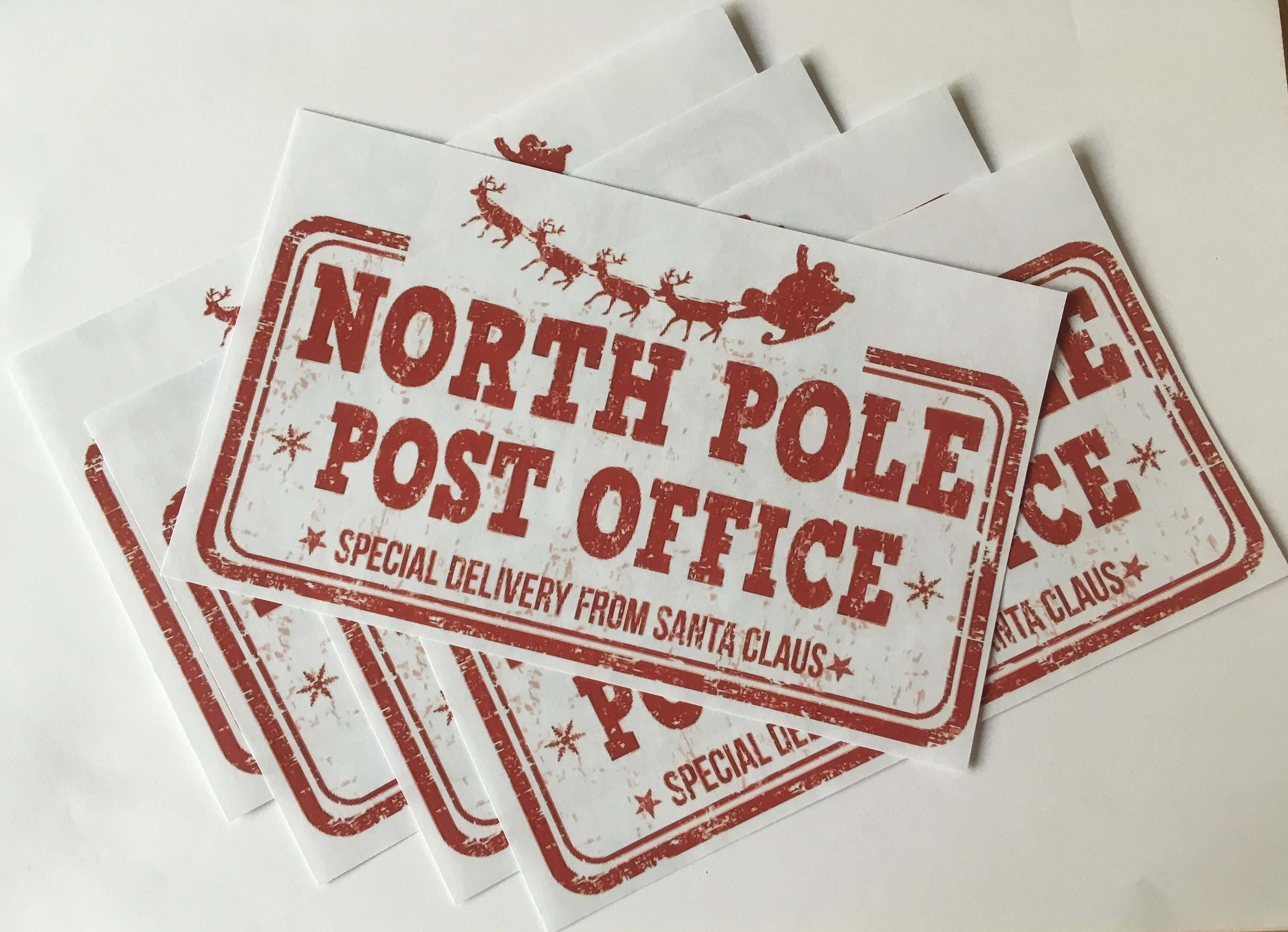 5 x große Nordpol Post Aufkleber Spezielle Lieferung vom | Etsy