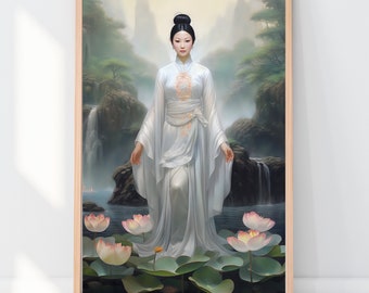 Quan Yin. Stunning Art Print From Painting of the Goddess of Compassion ...
