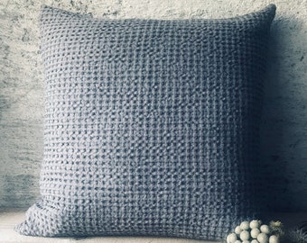 Waffle pillow covers | Etsy Waffle Pillow Covers Linen