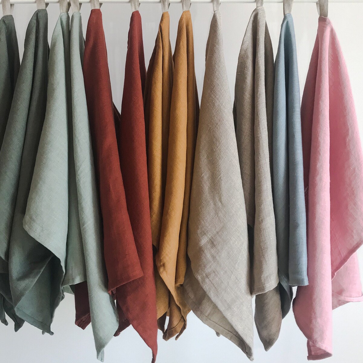 Set of 2, 4 and 6 Stonewashed Linen Tea Towels in Various Colors, Handmade Dish Towels, Soft Kitchen Towels,linen Hand Towels/free SHIPPING - Etsy