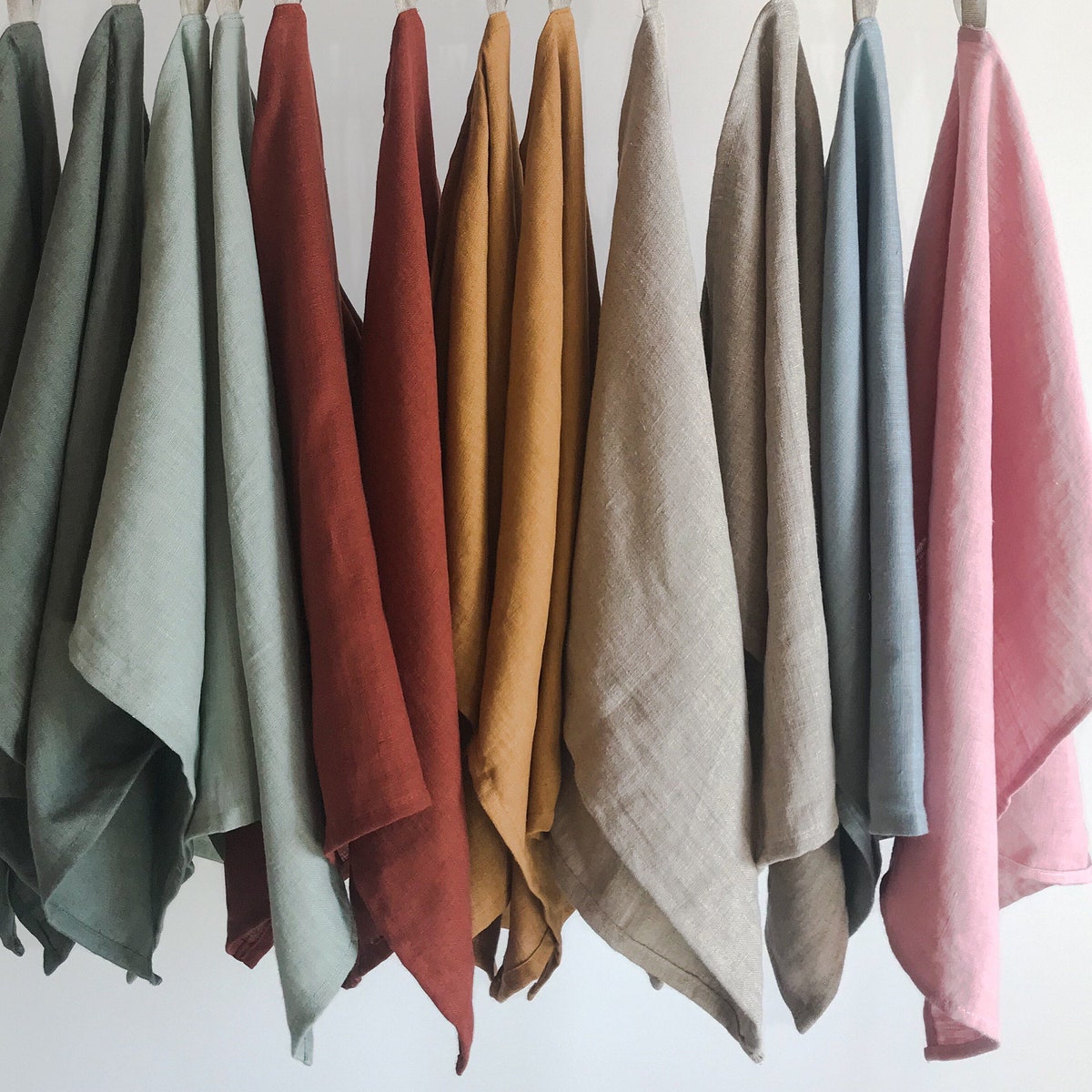 Soft Linen Tea Towel - Terracotta