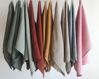 Soft linen tea towel/Washed linen kitchen towel/Stonewashed dish towels/different colors