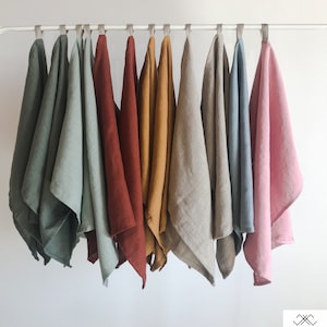 Soft linen tea towel/Washed linen kitchen towel/Stonewashed dish towels/different colors image 1