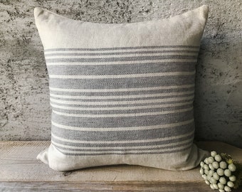 Grain sack pillow | Etsy grain sack style pillow cover. patches