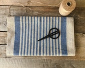 Thick striped linen fabric by the Yard Rough linen fabric by the meter Table textile Towel linen fabric Home textile linen fabric